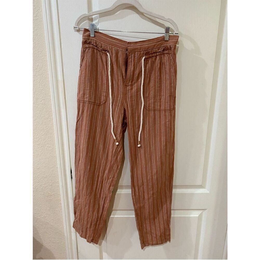 Anthropologie striped high waisted relaxed fit pants size small